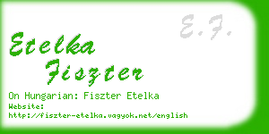 etelka fiszter business card